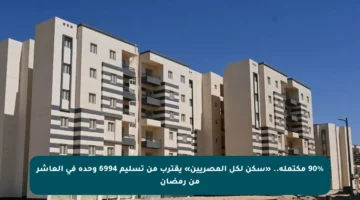 90% مكتملة.. «سكن لكل المصريين» يقترب من تسليم 6994 وحدة في العاشر من رمضان